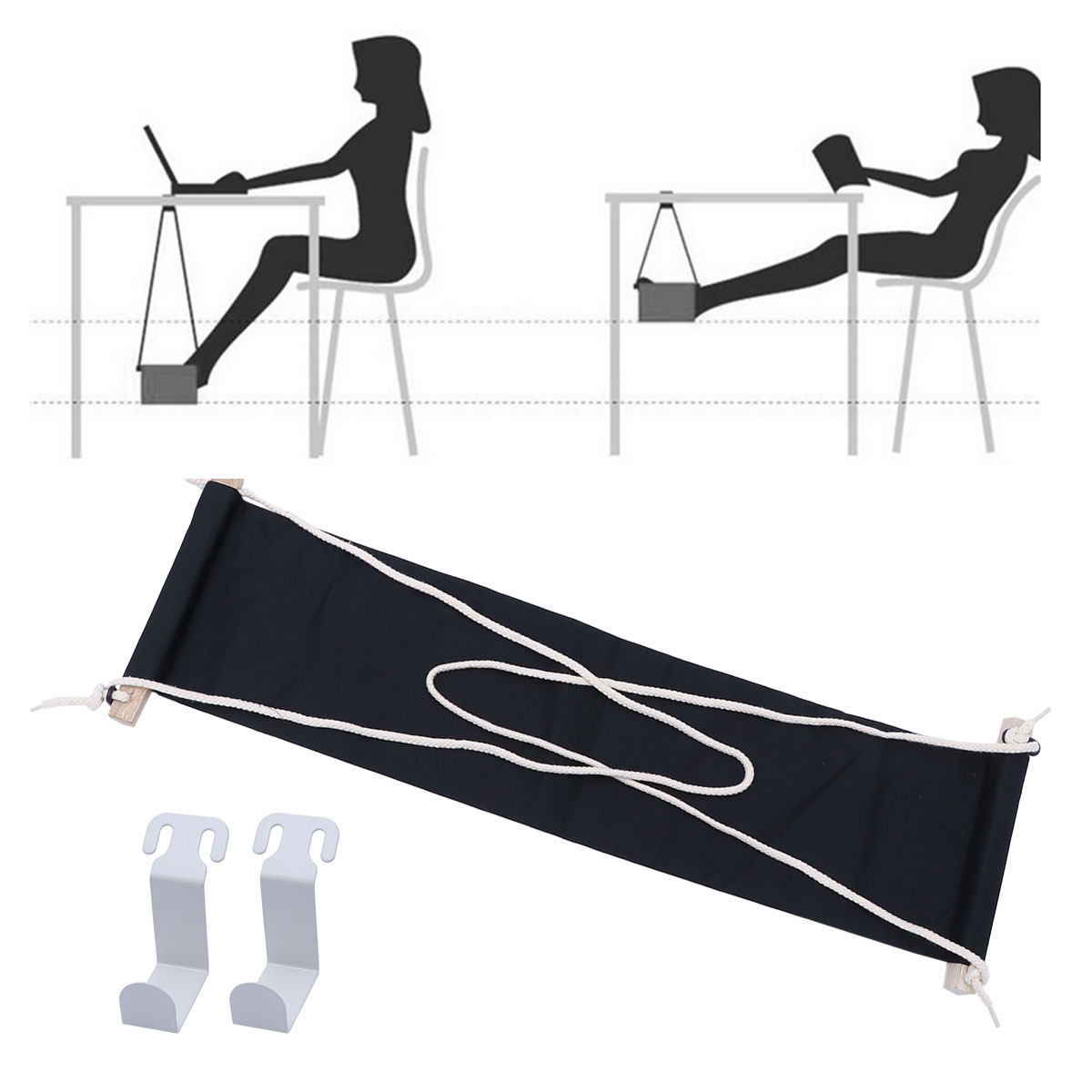 Rede de apoio para os pés dobr - Footrest Under Desk avaliação e preço