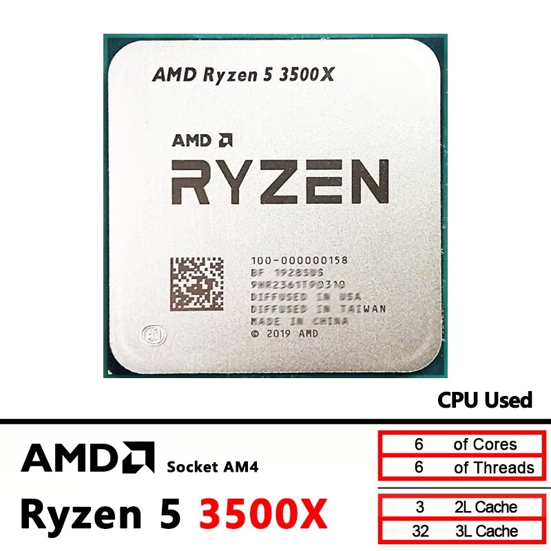 AMD Ryzen 5 3500X 3.6GHz 6 Núc - Esports Gaming Pc Build avaliação e preço