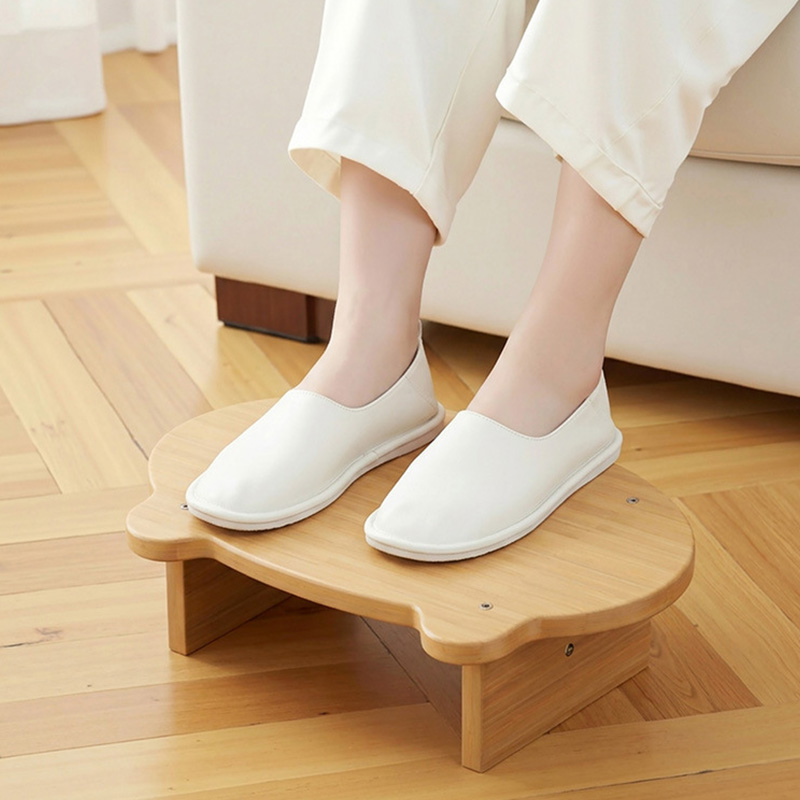 Apoio de pés de madeira para c - Footrest Under Desk avaliação e preço